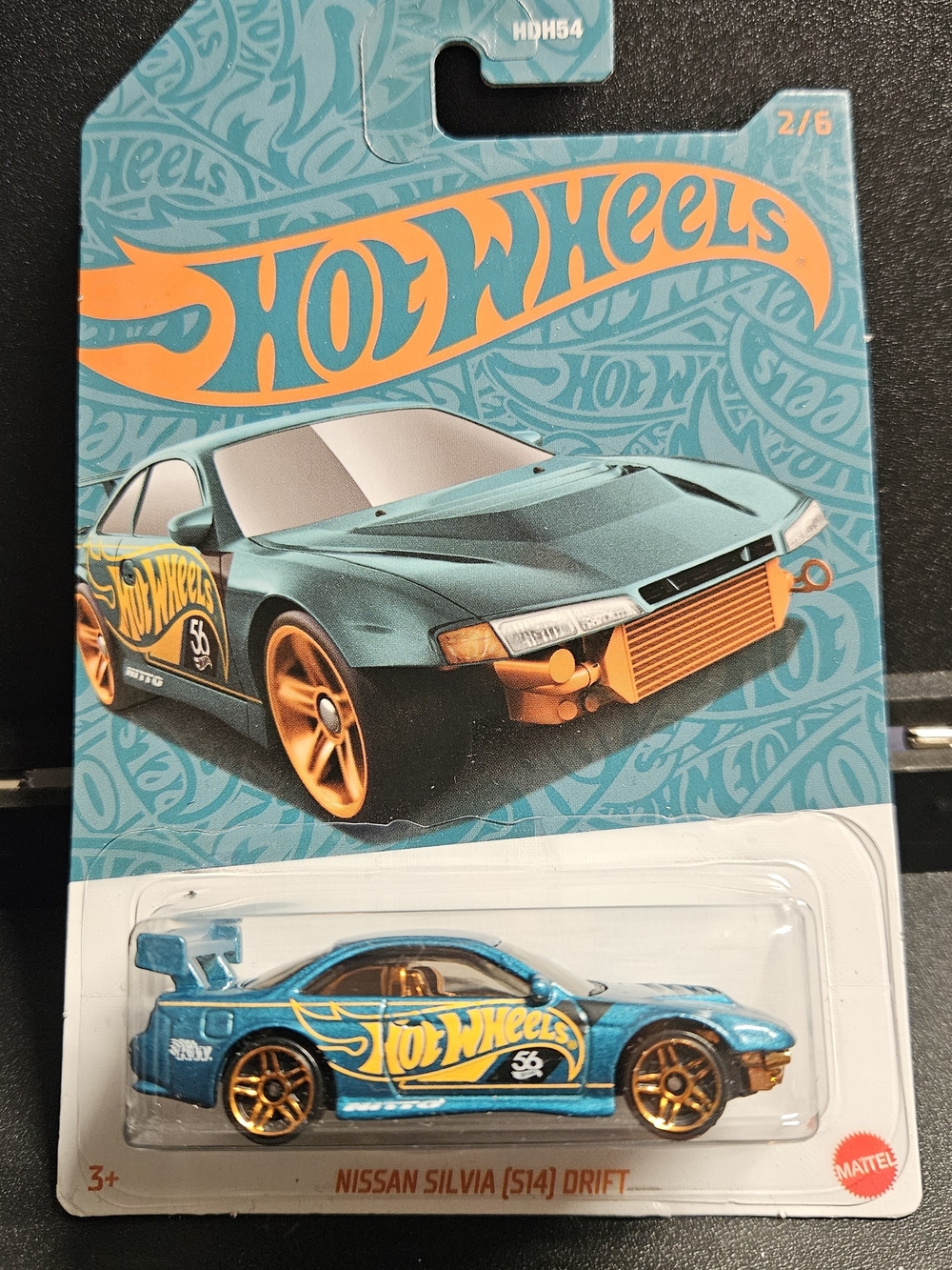 Nissan Silvia (S14) Drift Toy Car – Blue & Gold